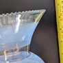 Bubble Glass Pedestal Vase Clear Seeded Scalloped Rim Vintage Style Image 7