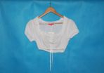 Kruger Madl Crop Top in white short sleeve SIZE UK 8