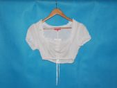 Kruger Madl Crop Top in white short sleeve SIZE UK 8