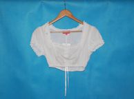 main image for ad Kruger Madl Crop Top in white short sleeve SIZE UK 8