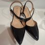 Anne Klein black patent slingback heels Image 2