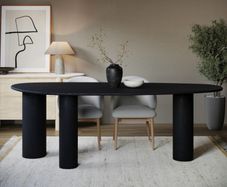 Organic Pebble Shape Dining Table - seats 6