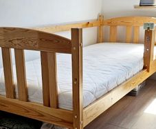 wooden kids bed
