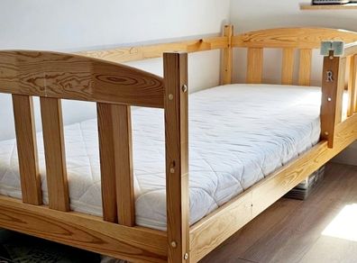 wooden kids bed