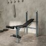 4-Levels Adjustable Weight Bench Fitness Equipment with Barbell Rack-Black Image 8