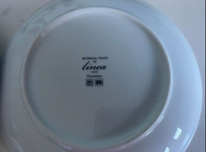 Set of five Botanical fruits plates