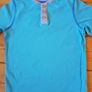 Age 5-6 Blue Button Neck Teeshirt Image 3