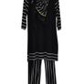 DORIS STREICH  . FURTHER REDUCED.   NEW a really nice tunic in black with white stripes on the sleeves and hemline . Length is 37 inches. Image 10