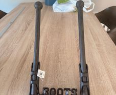Vintage Rustic Cast Iron BOOTS Holder