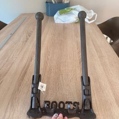 Vintage Rustic Cast Iron BOOTS Holder