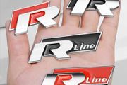 3D Metal Badge R Line R Logo Front Grill Emblem Car Rear Trunk Sticker For Volkswagen VW R Line Golf 4 5 6 7 Touran Polo Accessories