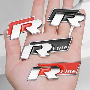 3D Metal Badge R Line R Logo Front Grill Emblem Car Rear Trunk Sticker For Volkswagen VW R Line Golf 4 5 6 7 Touran Polo Accessories