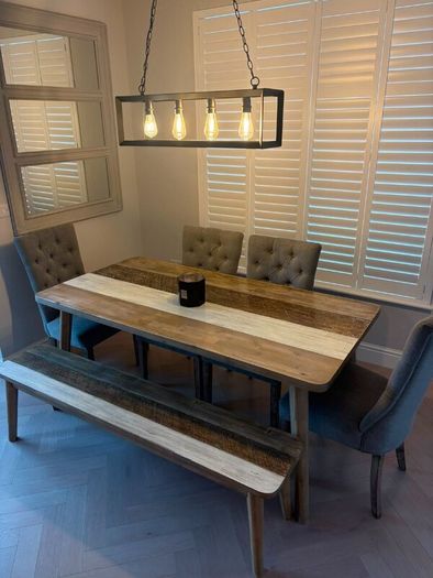 Kitchen table + chairs + high chairs