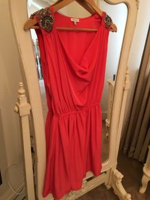 Stunning Coral Pink River Island Dress size 8