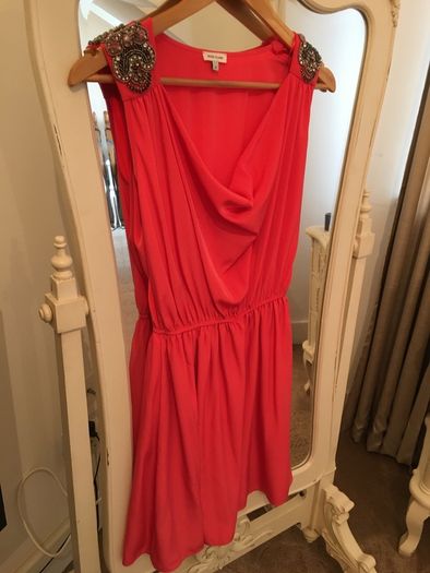 Stunning Coral Pink River Island Dress size 8