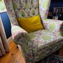 Cosy Wingback Reading Chair, Newly Upholstered Image 2