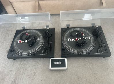 Pair of Audio Technica LP120XUSB with Ortofon needles