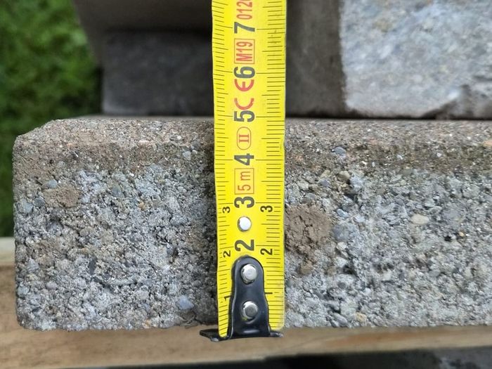 Garden patio slabs