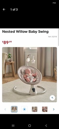 Baby swing nested willow swing