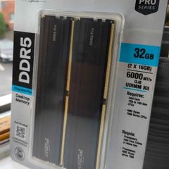 Brand New Pc Ram Crucial Pro Oc 32gb 2x16gb Ddr5 6000mhz Xmp Expo
