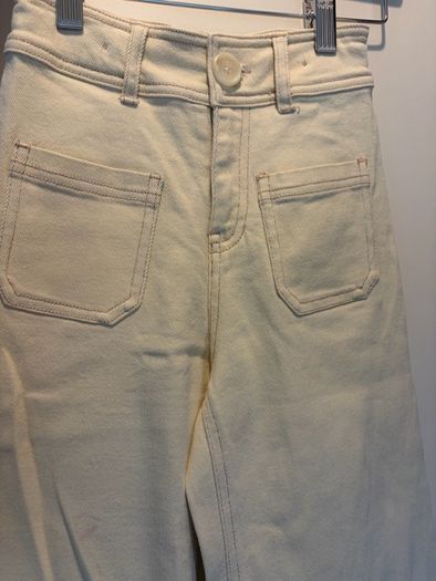 Leigh Tucker Willow Girls Cream/Lemon Wide Leg Jeans (7-8 Years)
