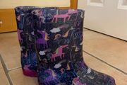 Girls Light-Up Unicorn Wellington Boots - see 3 pics