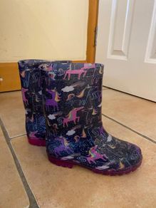 Girls Light-Up Unicorn Wellington Boots - see 3 pics