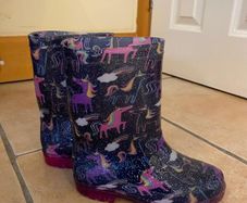 Girls Light-Up Unicorn Wellington Boots - see 3 pics