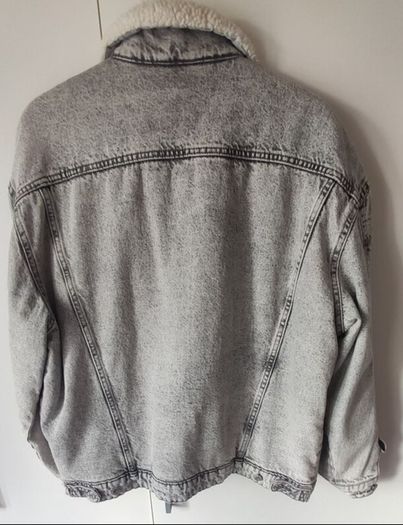 Bershka Men's Acid Wash Denim Jacket