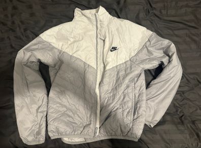 Nike Grey and White Lightweight Padded Jacket M