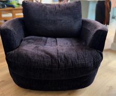 Navy Swivel Armchair
