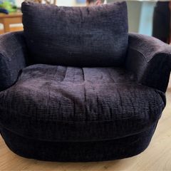 Navy Swivel Armchair