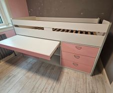 Kids/Teens Mid Sleeper Bed with Sliding Desk