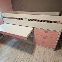 Kids/Teens Mid Sleeper Bed with Sliding Desk