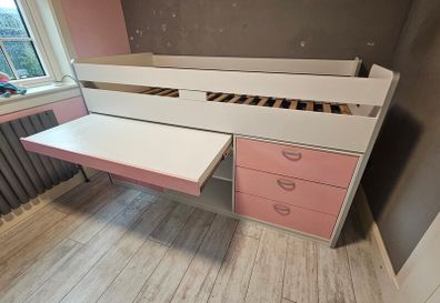Kids/Teens Mid Sleeper Bed with Sliding Desk