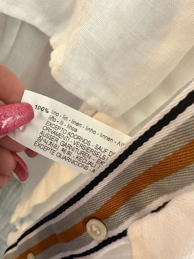 Zara Blouse - Medium - 100% Linen