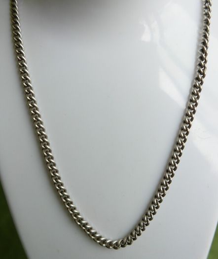Vintage Unusual 925 Sterling Silver Chain Necklace length 20,5" - 25,18g