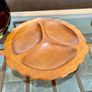 Vintage Mid Century Modern Teak Partitioned Snack Dish Serving Tray Image 8