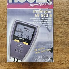 HUGER Altimeter EB 833H Altimeter up to 7,000m, fully functional, complete with original packaging, bag, operating instructions and 2 CR2032 batteries.