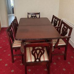 Mahogany Wood Table & 6 chairs