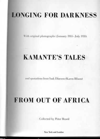 Longing For Darkness - Kamante's Tales From Out Of Africa