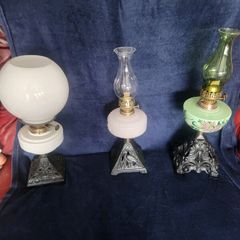 Victorian oil lamps
