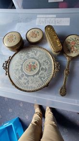 Antique dressing table set