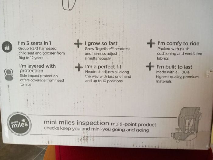 Childs Joie car seat group 1/2/3 and booster seat in one