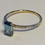 14k Gold ring with 1.32 ct Lab-Grown Diamond, 1.14 ct main blue diamond cerified by IGI and Laser inscripted Image 3