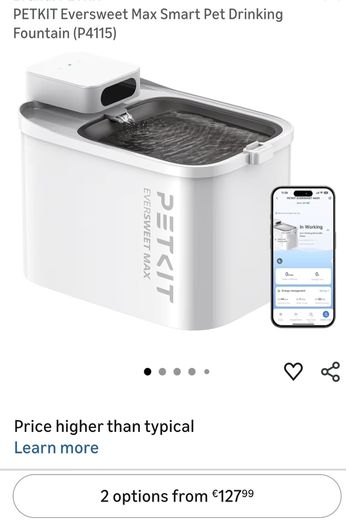 PETKIT Eversweet Max Smart Pet Water Fountain Stainless Steel App Controlled