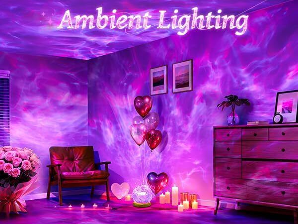 Sunset Lamp for Bedroom,216 Modes Mood Lighting & Sensory Lights,Dimmable Night Light Projector for Bedroom,Remote+USB Control Northern Lights Projector &Aurora Light Projector,Gifts for Teenage Girls