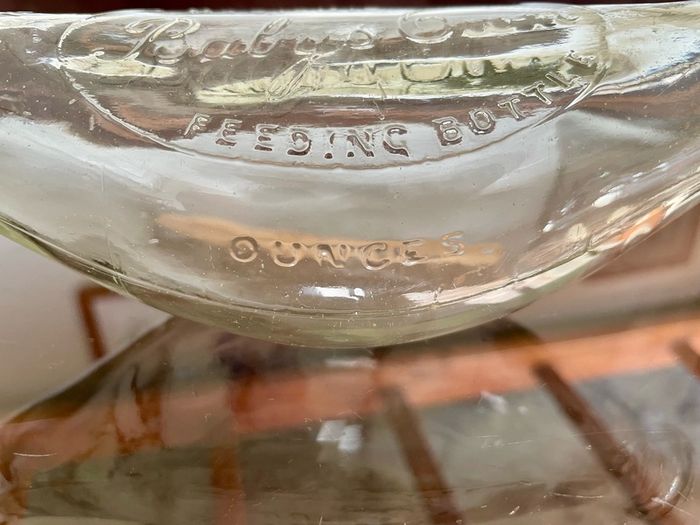 Vintage 1940s Babys Own The Hygienic Feeder Glass Baby Bottle
