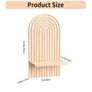 Floating Wooden Shelves for Wall Shelf, Bohemian Wooden Floating Shelves, Rainbow Arch Hanging Book Shelf Bookshelf for Bedroom Bathroom Living Room Wall Decoration Shelving 13.8x7x0.4 Image 3