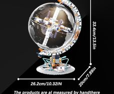 Space Station Globe Building Block Model with LED Light